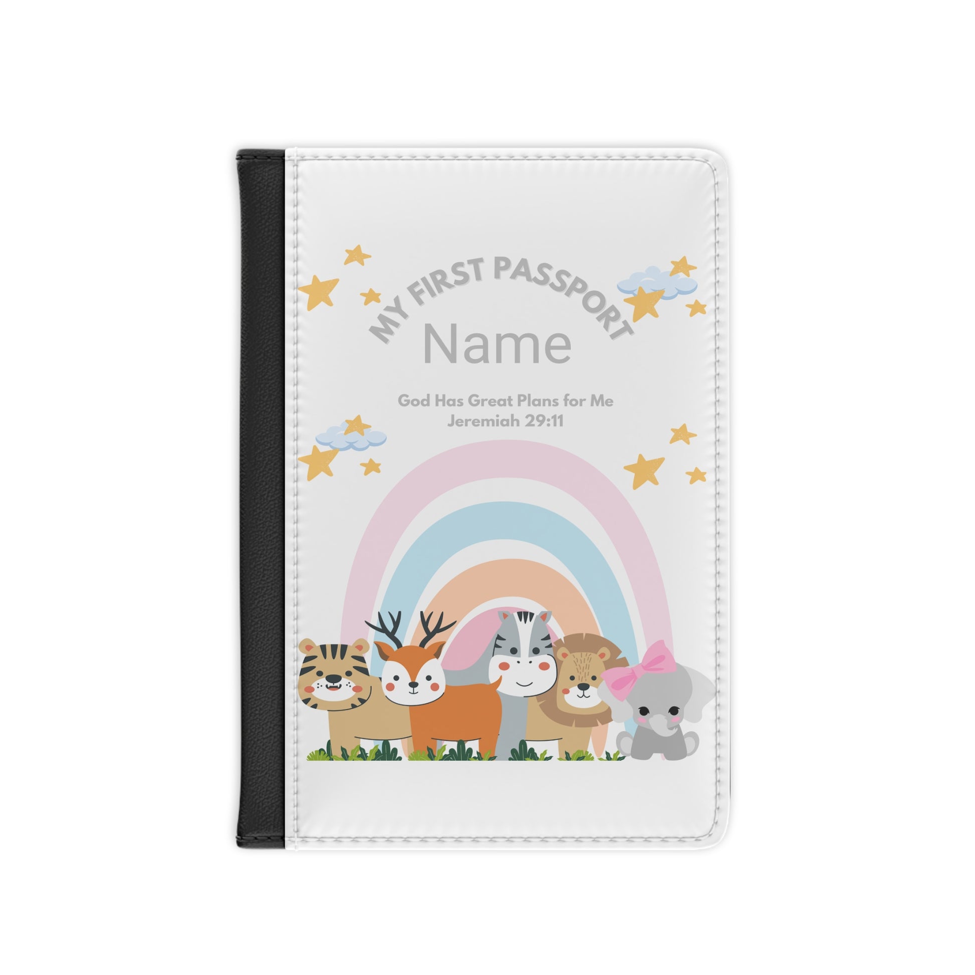 Cute Animal Passport Cover for Kids, Personalized Travel Wallet, Adventure Accessory, Birthday Gift, Baby Shower Present