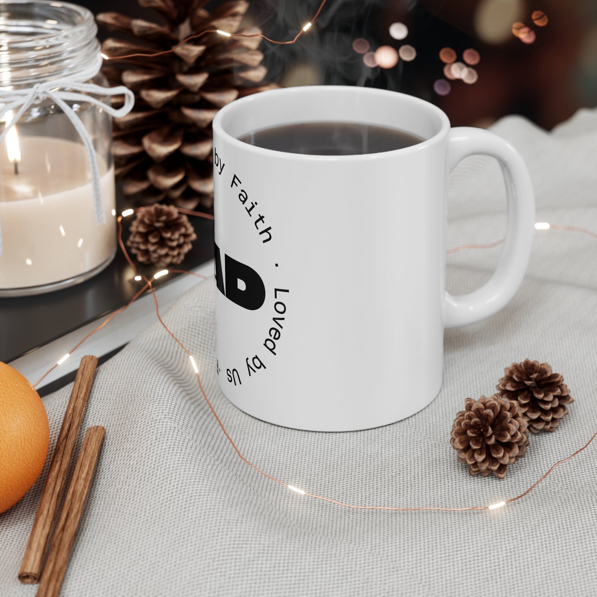 Faith-Inspired DAD Mug | Family Gift for Father's Day, Birthday, Coffee Lover, Inspirational Drinkware, Tea Mug
