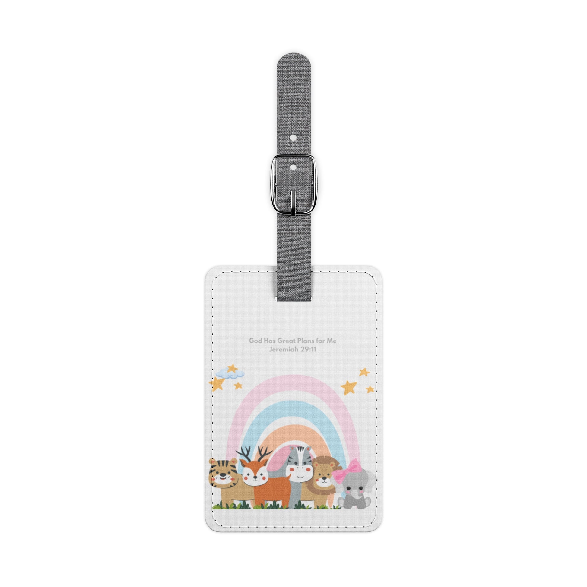 Colorful Animal Luggage Tag - Cute Travel Accessory, Personalized ID Tag, Kid's Bag Label, Rainbow Theme, Animal Lovers Gift